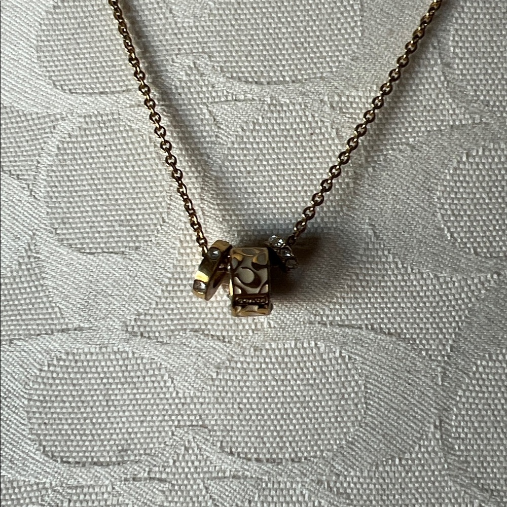 Coach Gold Chain Necklace with Pendant - Picture 2 of 3